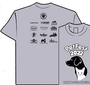 PetFest t-shirt with PetFest dog and cat logo
